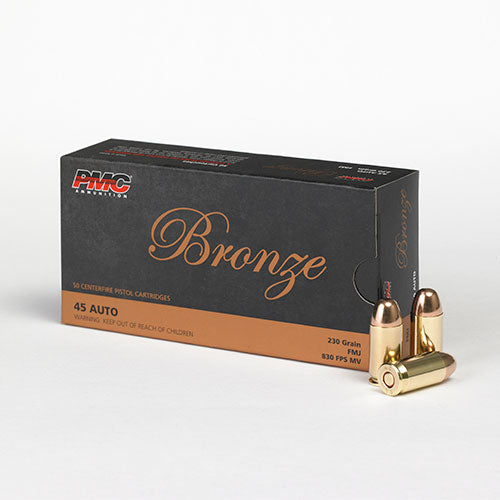 PMC 45A BRONZE 45 ACP AUTO Munitions 230 grains FMJ 50RD