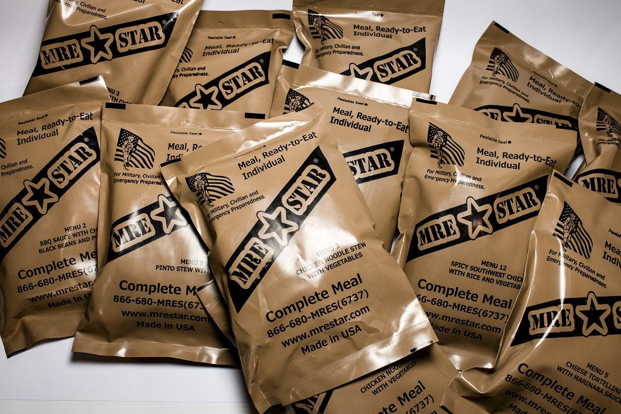 Mre US Rations. Cas prêts à manger des repas de 12