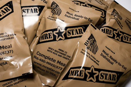 Mre US Rations. Cas prêts à manger des repas de 12