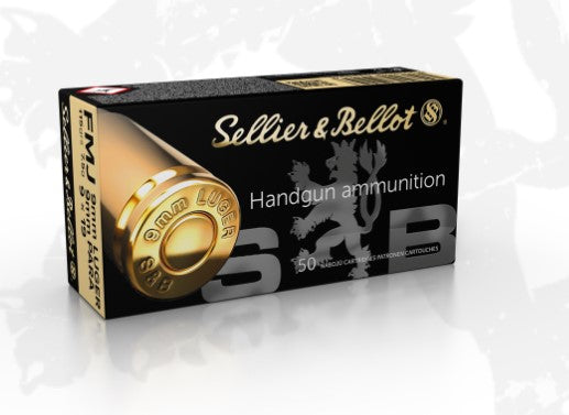 SELLIER & BELLOT 9 mm LUGER / 9 mm PARA / 9 × 19 FMJ 115 GRS