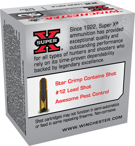 Winchester X22LRS Super-X Rimfire # 12 Shot