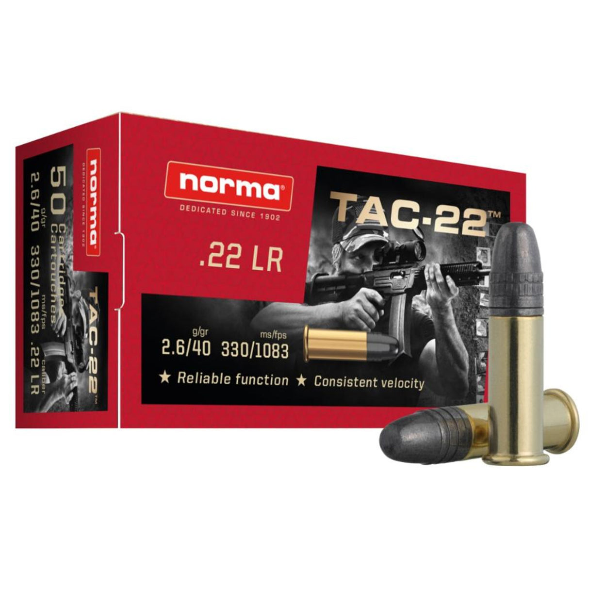 NORMA AMMUNITION FOR LONG RIFLES .22LR - TWO TYPES