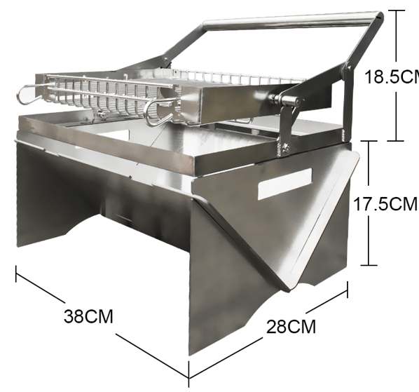 PORTABLE SS BARE GRILL BBQ FLIP THE GRILL NOT THE MEAT