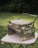 PORTABLE SS BARE GRILL BBQ FLIP THE GRILL NOT THE MEAT