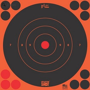 PRO-SHOT SPLATTER SHOT 8'' BULLSEYE TARGET - PEEL & STICK - 6 PK - DIFFERENT COLORS AVAILABLE