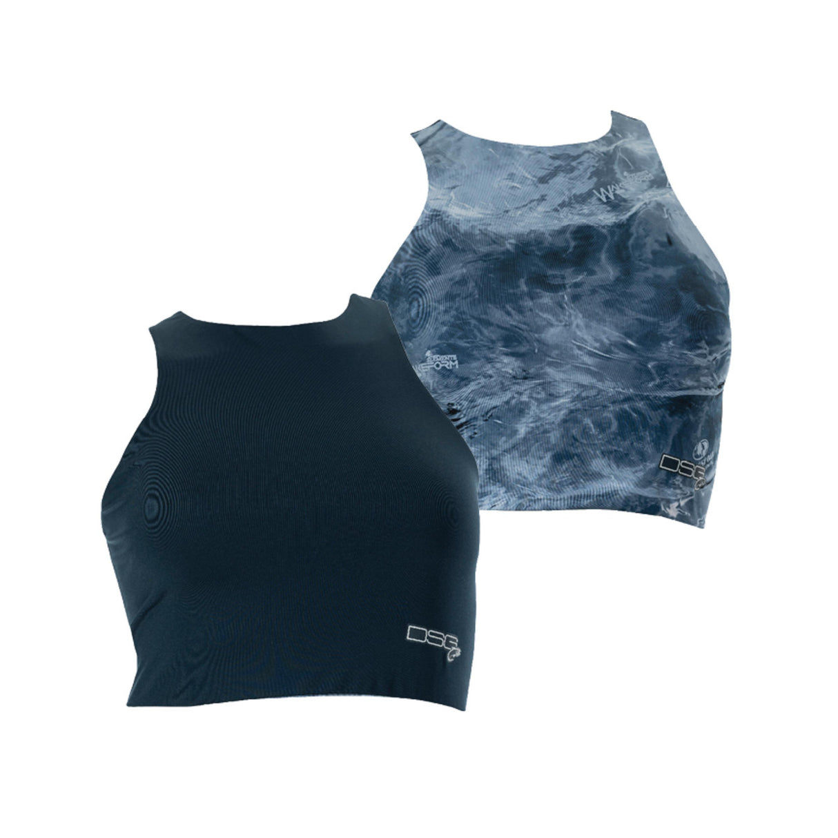 DSG-REVERSIBLE MIDI TOP DEEP WATERS/MO WAKE FORM HIGH SEAS X