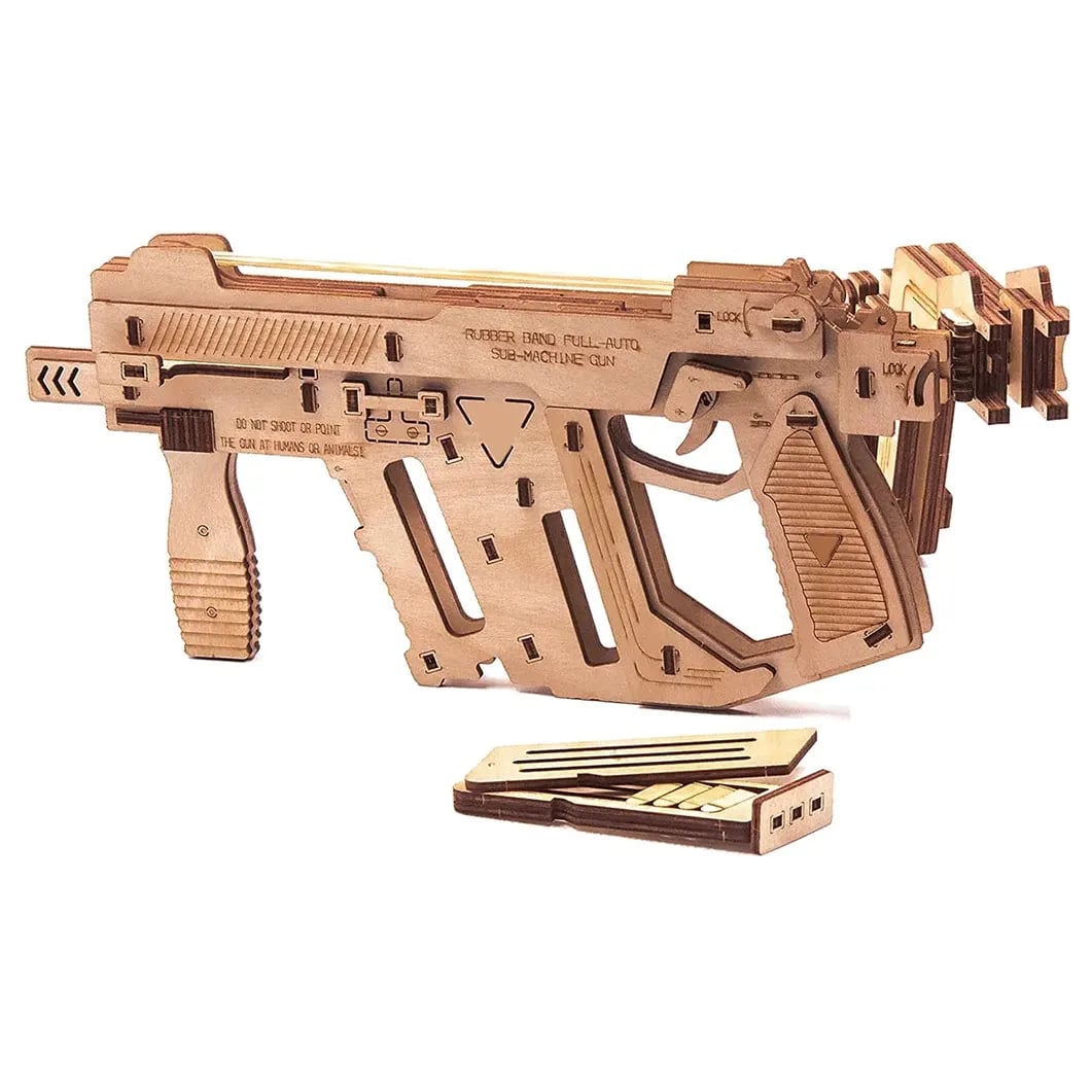 CAMPCO CBG-P2L-02MG RUBBER BAND MACHINE GUN, WOOD