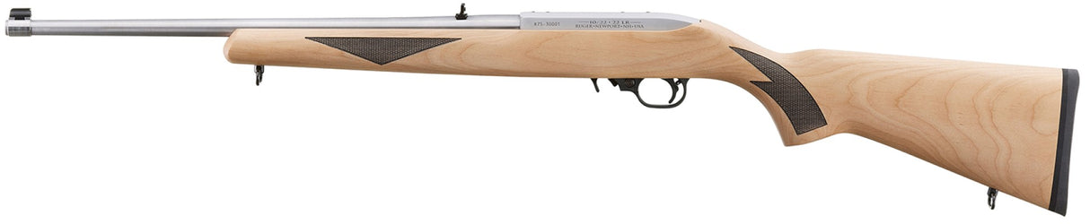 Ruger 41275 10/22 Sporter Sporter Semi-Auto Rifle, 22LR, 18,5 "St Natural Finish Stock Blk Laser Eng. 75th Anniversary Special Edition, 10 + 1rd