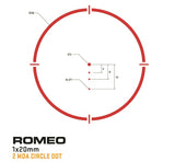 TÉLESCOPE ROME O4H POINT ROUGE, RÉTICULE CERCLE BALISTIQUE, MONTURE QR, MAGNIFICATEUR JULIET4 4X, NOIR