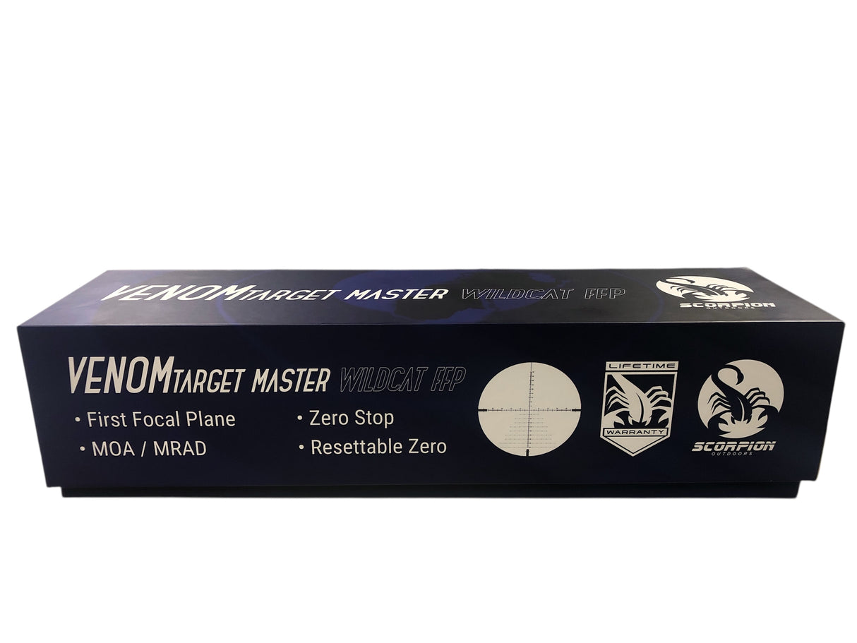 TÉLESCOPE SCORPION OUTDOORS TARGET MASTER WILDCAT 6-24X50 IR, TUBE DE 30 MM, RÉTICULE LRT