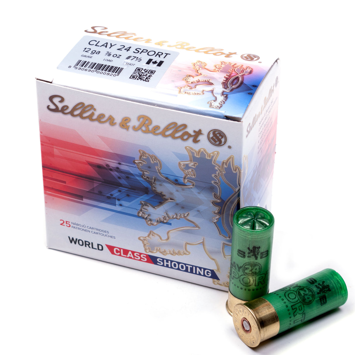 SELLIER & BELLOT - .12ga - 2-3/4" - 24gr - #8 TARGET LOAD - 25 RDS / BOX -  CASE OF 250 RDS