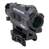 SIG SAUER ROMEO4S RED DOT SIGHT, BALLISTIC CIRCLE DOT, SOLAR, 0.5 MOA ADJ, SIDE BATTERY, TORX AND QR MOUNTS, GRAPHITE