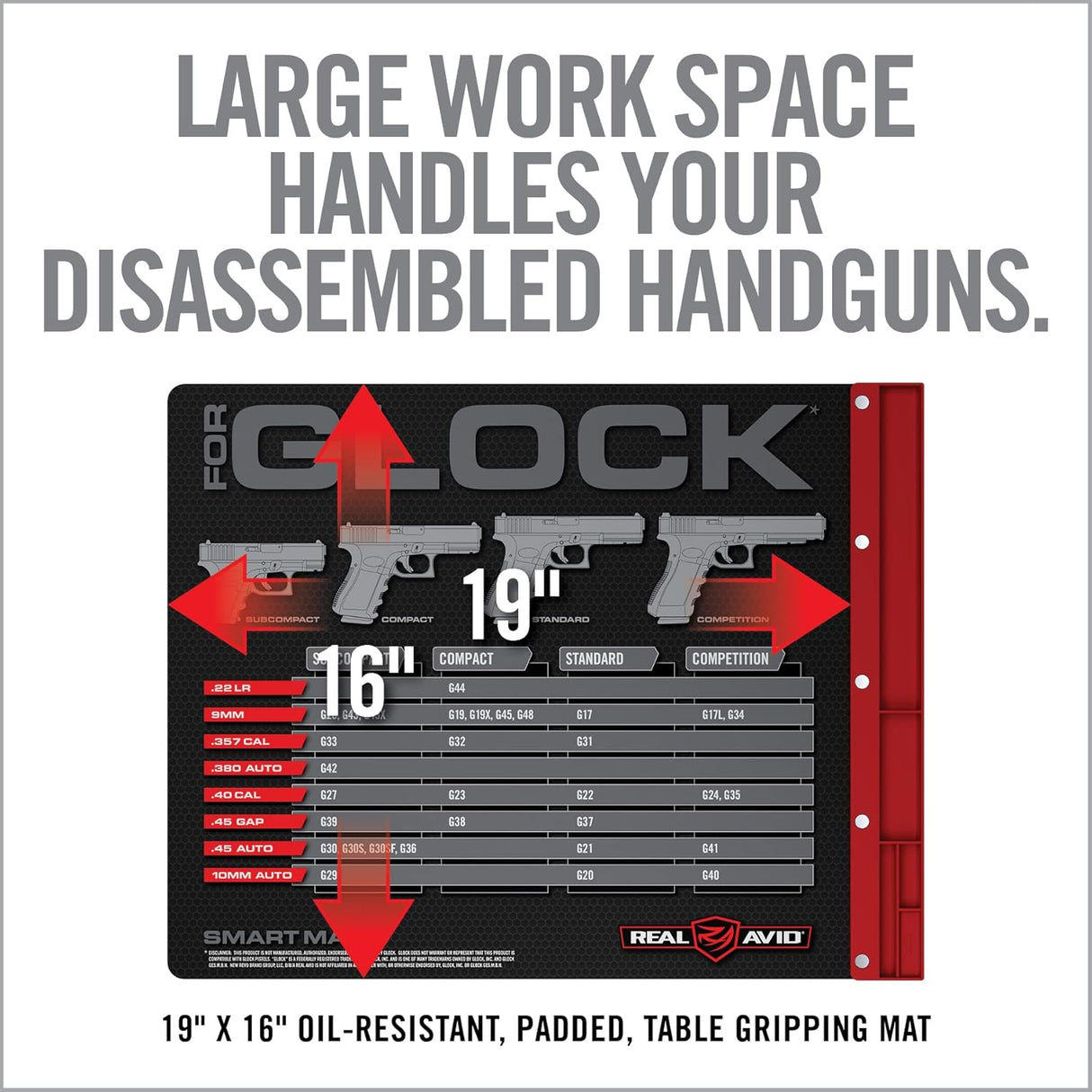 REAL AVID - SMART MAT FOR VARIOUS HANDGUN MODELS
