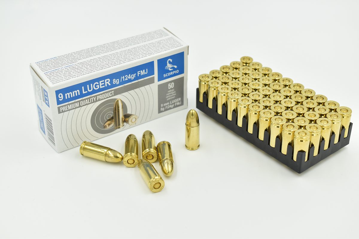 STV TECHNOLOGY SCORPIO AMMUNITION - 9MM, 124GR, FMJ - 50 / BOX