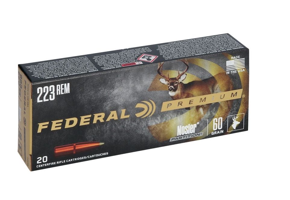 FEDERAL PREMIUM 60GR NOSLER PARTITION 223 REM