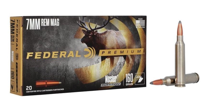 FEDERAL PREMIUM Cloison Nosler 7mm Rem Magnum 160 Grain