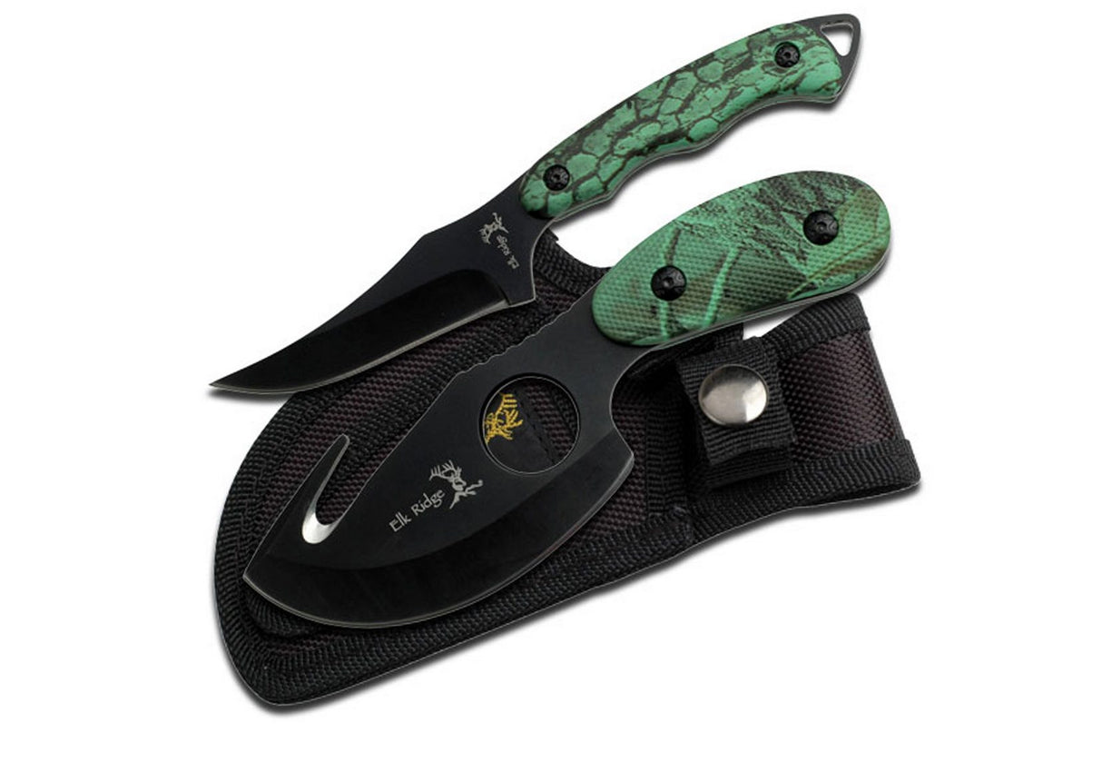 Elk Ridge - 2-PC Fixed Blade Hunting Knife Set - ER-300CA