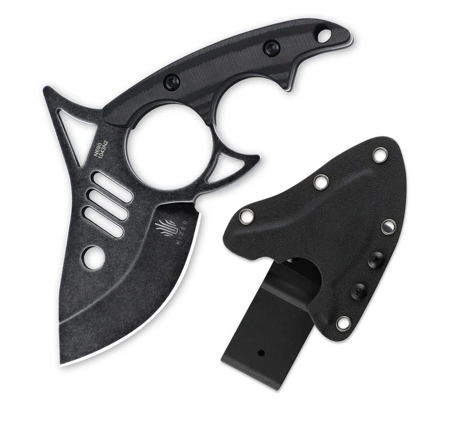 Kizer Shark Tooth Black Carbon fiber 1043N2 (2.8" Satin)