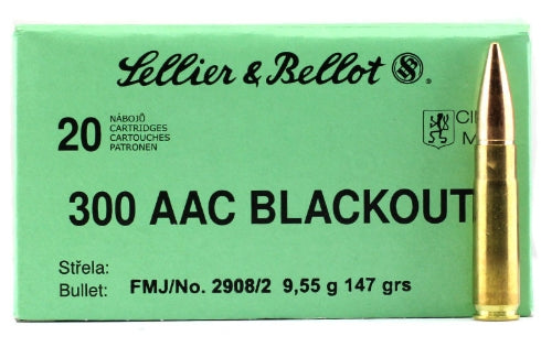 MUNITIONS S&B C.300 AAC, BLACK OUT, 147 GR FMJ