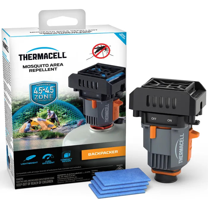 THERMACELL BACKPACKER REPELLENT AND MAT - THREE  ITEMS