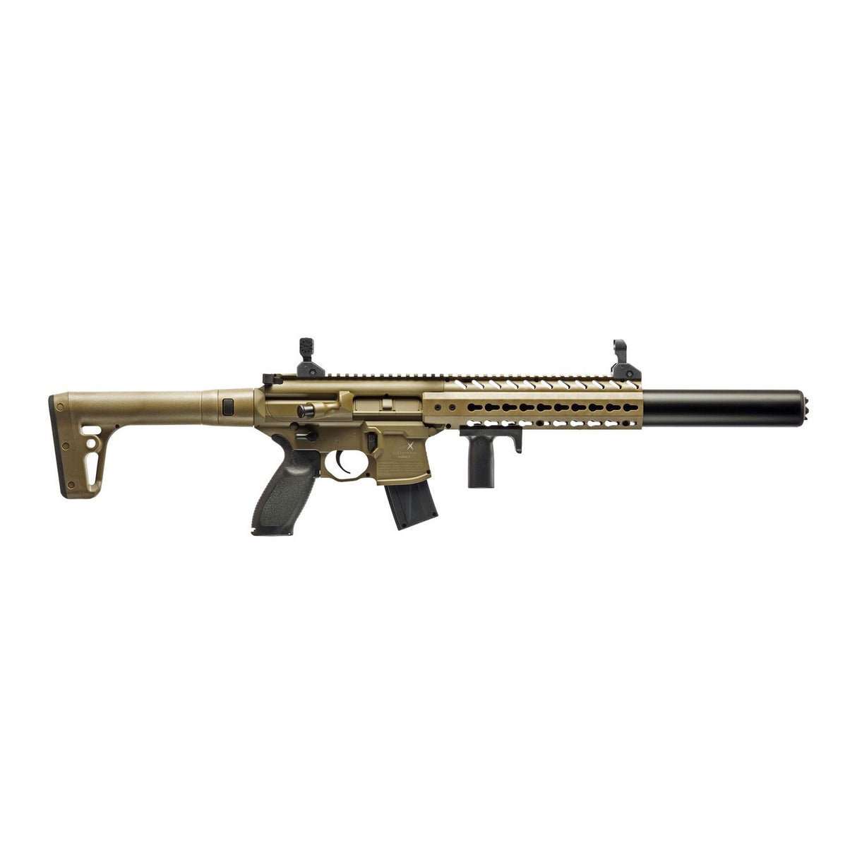 SIG SAUER AIRGUN RIFLE MCX AIR, .177 Cal, 88Gr C02, 30RD, 700FPS - 5.7 JOULES - FDE - 700 FPS