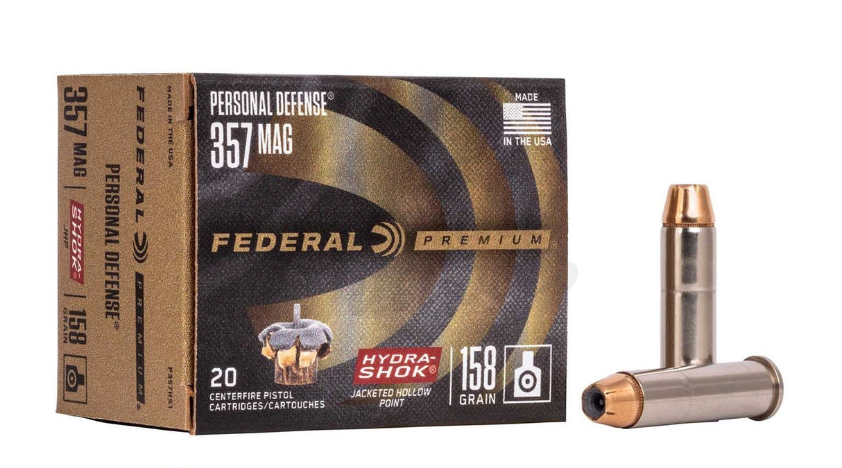 FEDERAL 357 MAG, 158GR, HYDRA-SHOK