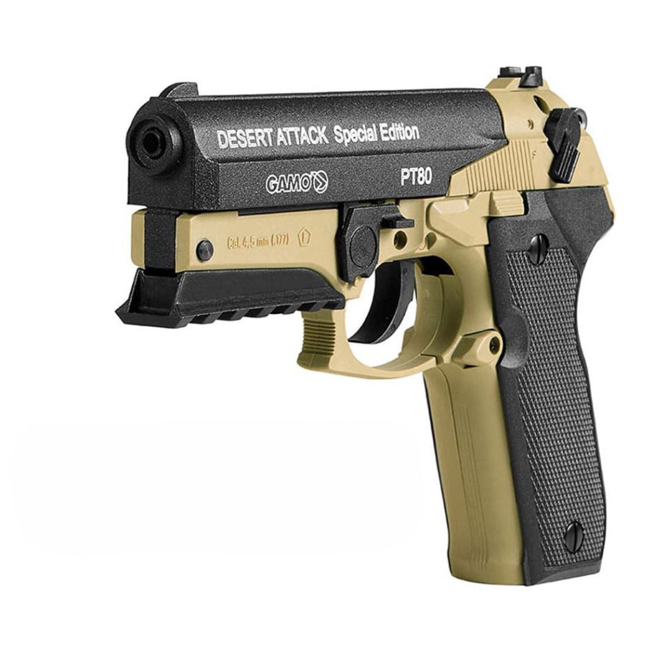 GAMO PT-80 DESERT ATTACK C02 PISTOL - .177 CAL. ROTARY