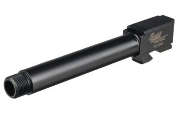 CANON FILETÉ COMPATIBLE AVEC GLOCK 17 SGM TACTICAL, FINITION NITRURE DE FER NOIR, 127 MM