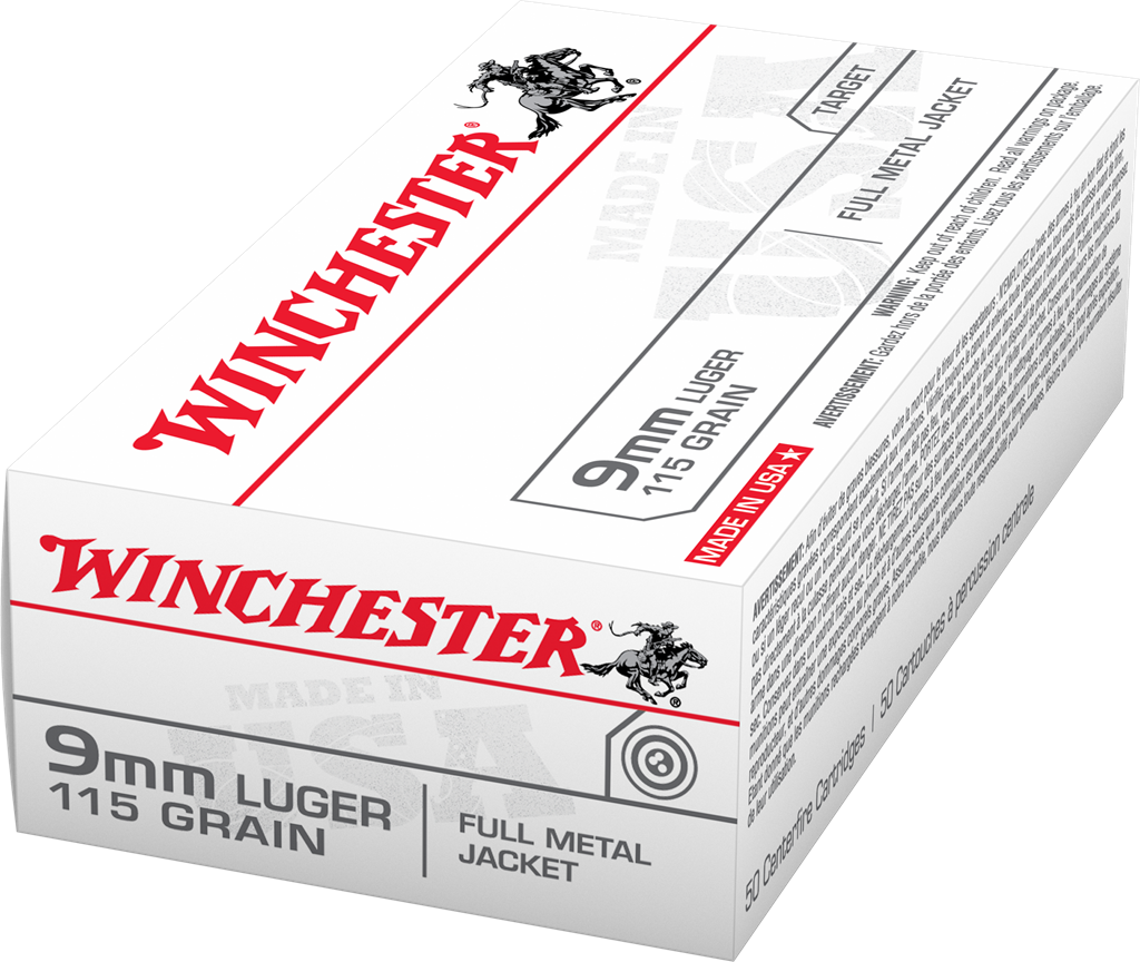 Winchester USA 9mm Luger, 115 grains