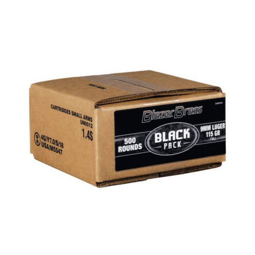 Blazer Brass Black Pack 9mm Handgun Ammo