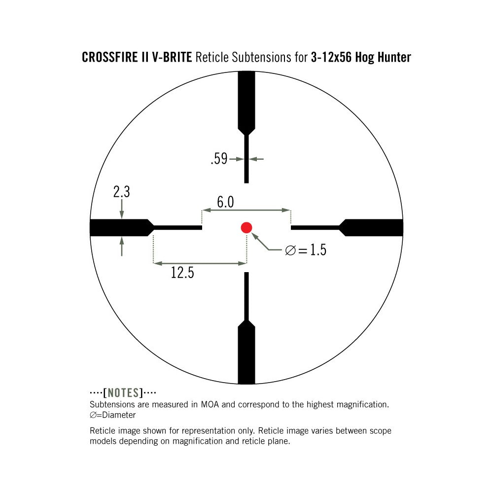 Vortex Crossfire II 3-12x56 AO Hog Hunter (30 mm) V-Brite